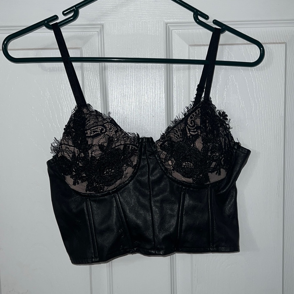 Black Lace Corset Top